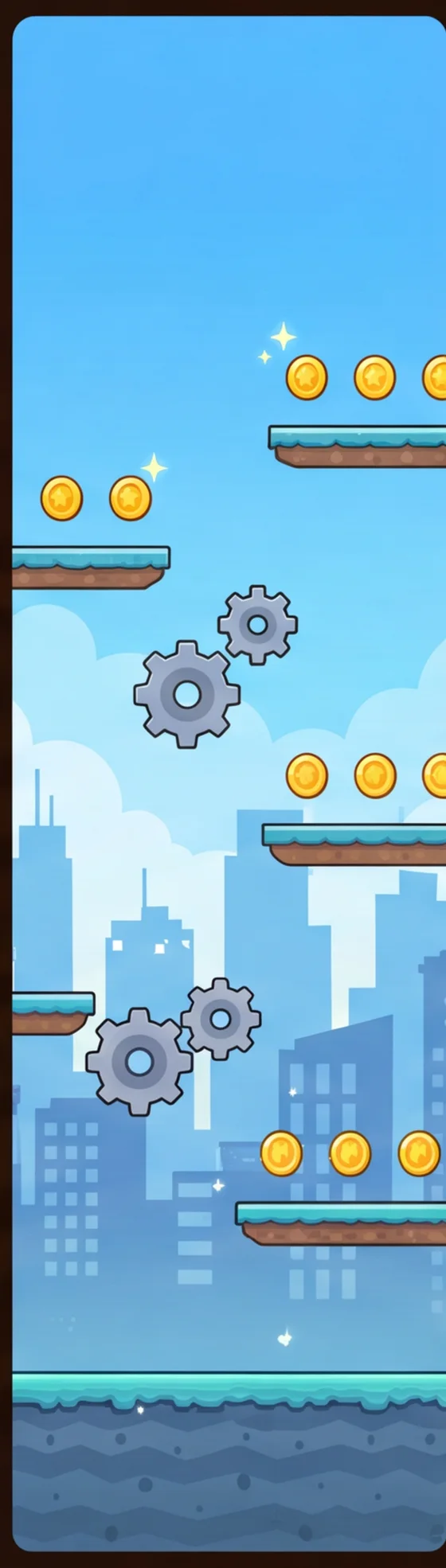 Jump City: a 2D platformer city with floating platforms